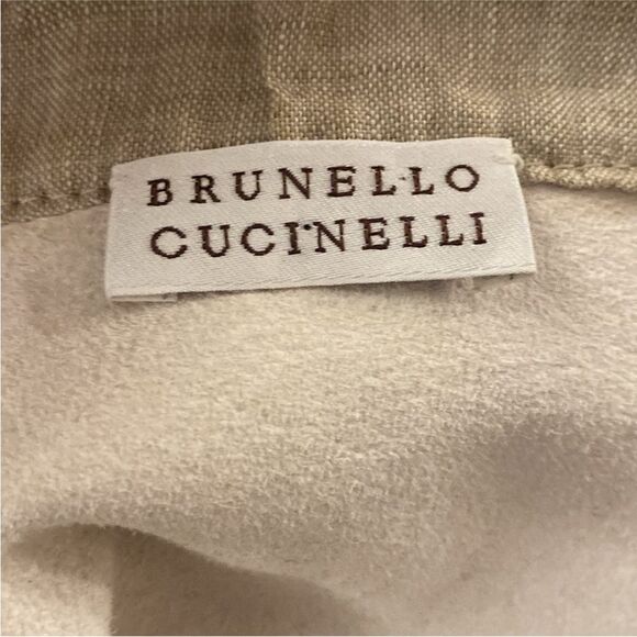 Brunello Cucinelli Women's genuine leather Cream Jacket, M - Picture 7 of 10